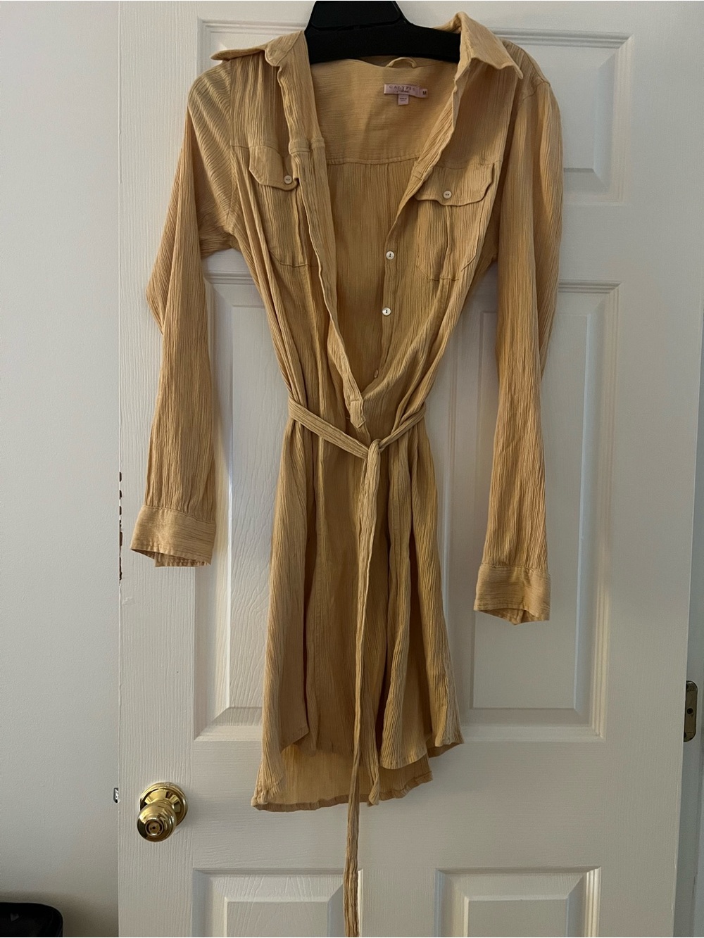 Calypso St. Barth Lightweight Mustard Shirt Coverup